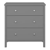 Tromso 3 Drawer Chest Grey