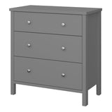Tromso 3 Drawer Chest Grey