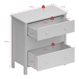 Tromso 3 Drawer Chest Grey