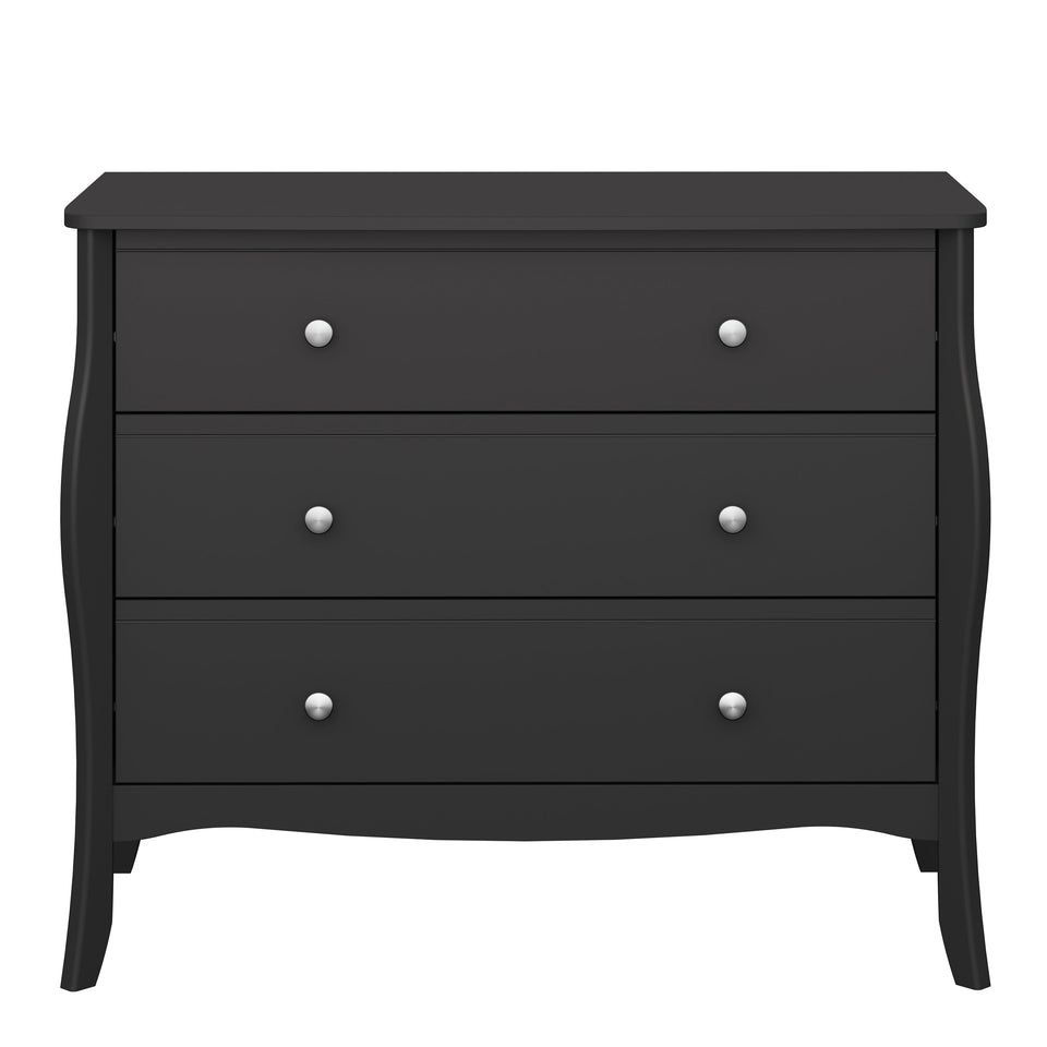 Baroque 3drw Wide Chest Black