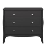 Baroque 3drw Wide Chest Black