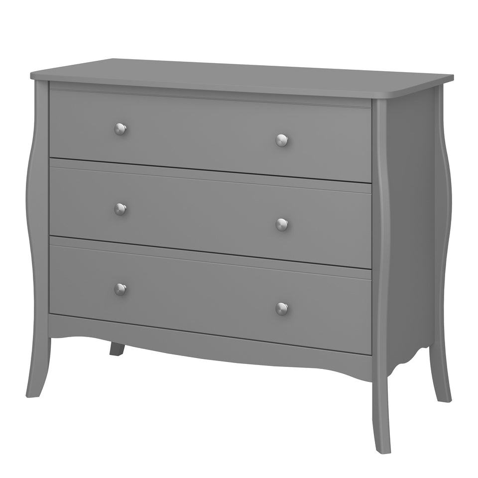 Baroque 3drw Wide Chest Grey