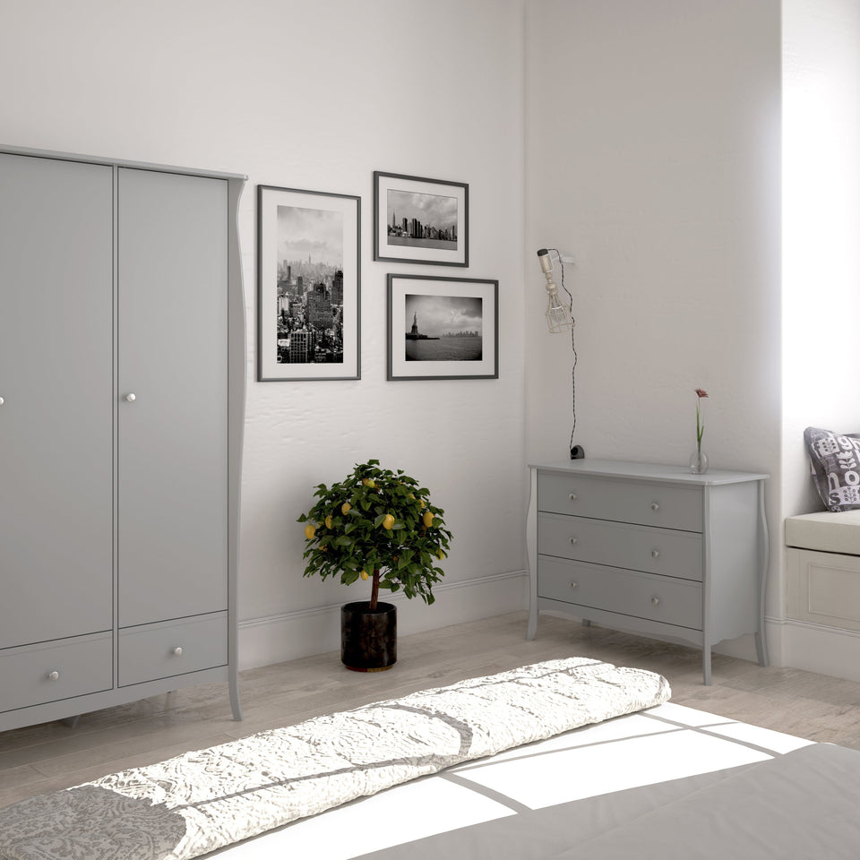 Baroque 3drw Wide Chest Grey