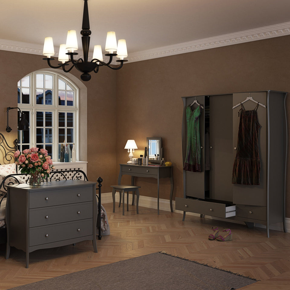 Baroque 3drw Wide Chest Grey
