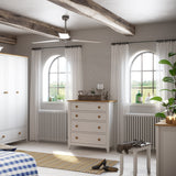 Heston 5 Drawer Chest White & Pine