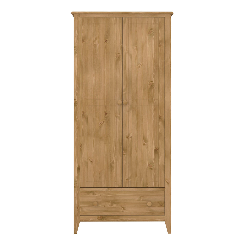 Heston 2 Door Wardrobe Pine