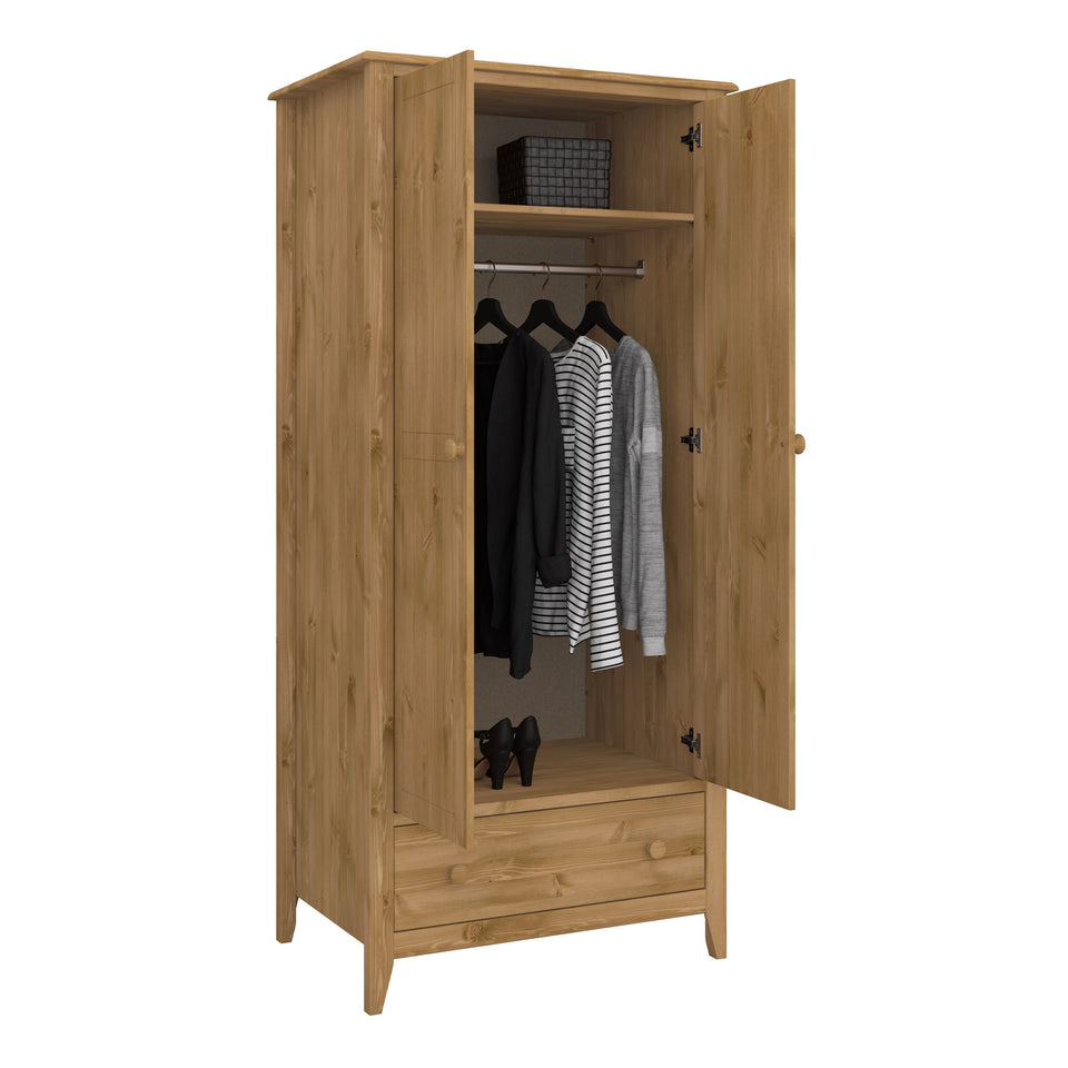 Heston 2 Door Wardrobe Pine