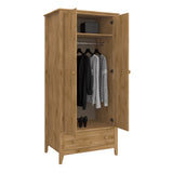Heston 2 Door Wardrobe Pine