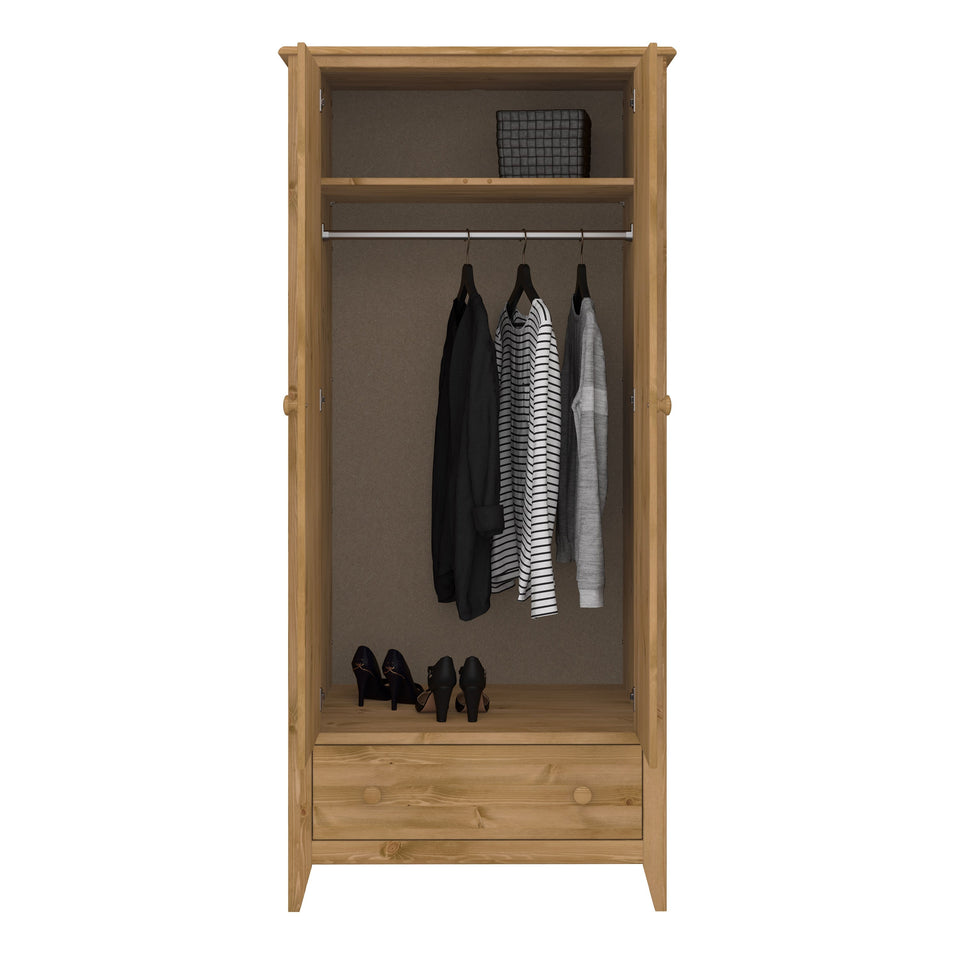 Heston 2 Door Wardrobe Pine