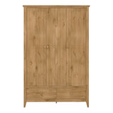 Heston 3 Door Wardrobe Pine