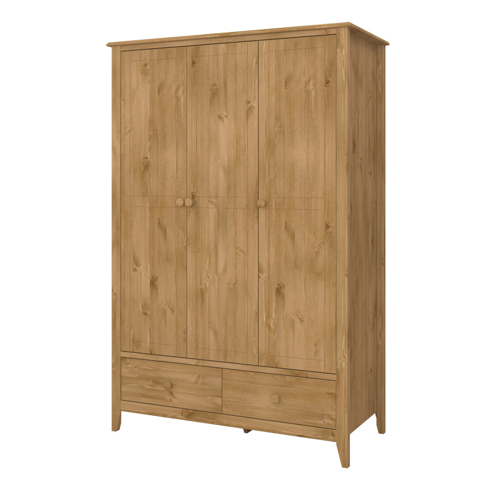 Heston 3 Door Wardrobe Pine