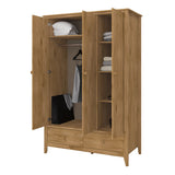Heston 3 Door Wardrobe Pine