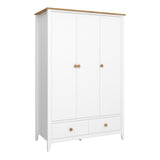 Heston 3 Door Wardrobe White & Pine