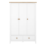 Heston 3 Door Wardrobe White & Pine