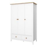 Heston 3 Door Wardrobe White & Pine