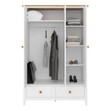 Heston 3 Door Wardrobe White & Pine