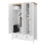 Heston 3 Door Wardrobe White & Pine