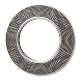 Large Circular Beaded Mirror in ANTIQUE SILVER
