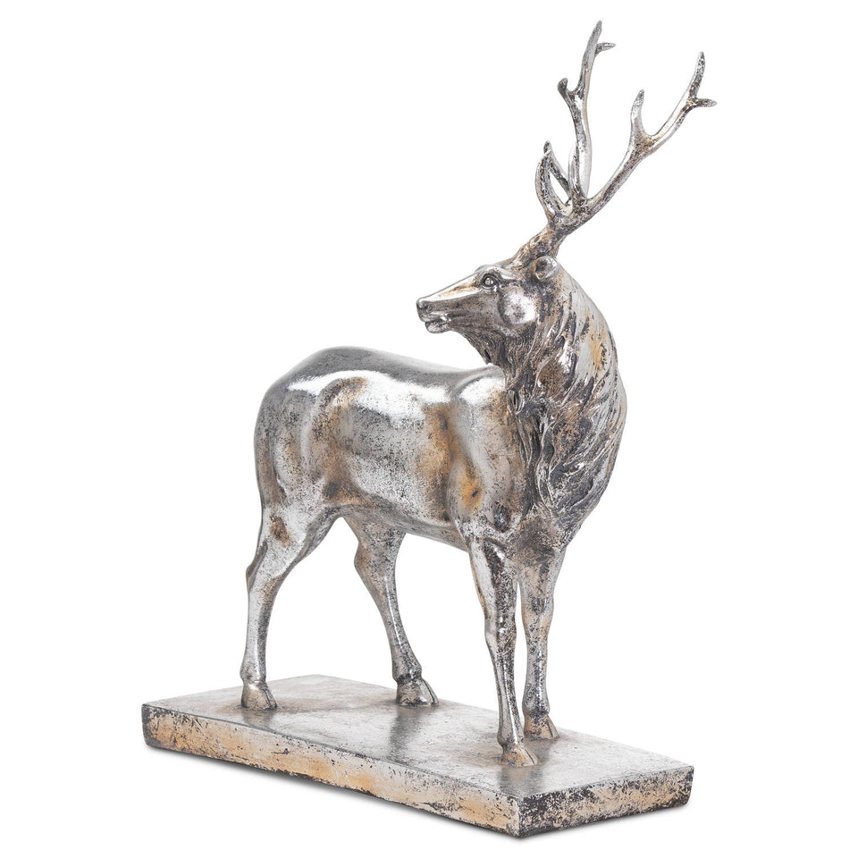 Large Standing Decorative Stag in SILVER