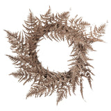 Antique Bronze Faux Fern Wreath in BRONZE