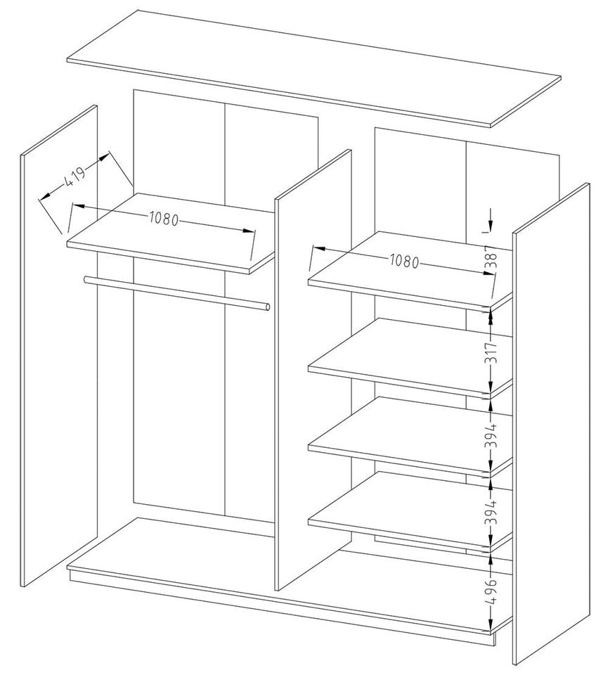 Beta Sliding Door Wardrobe