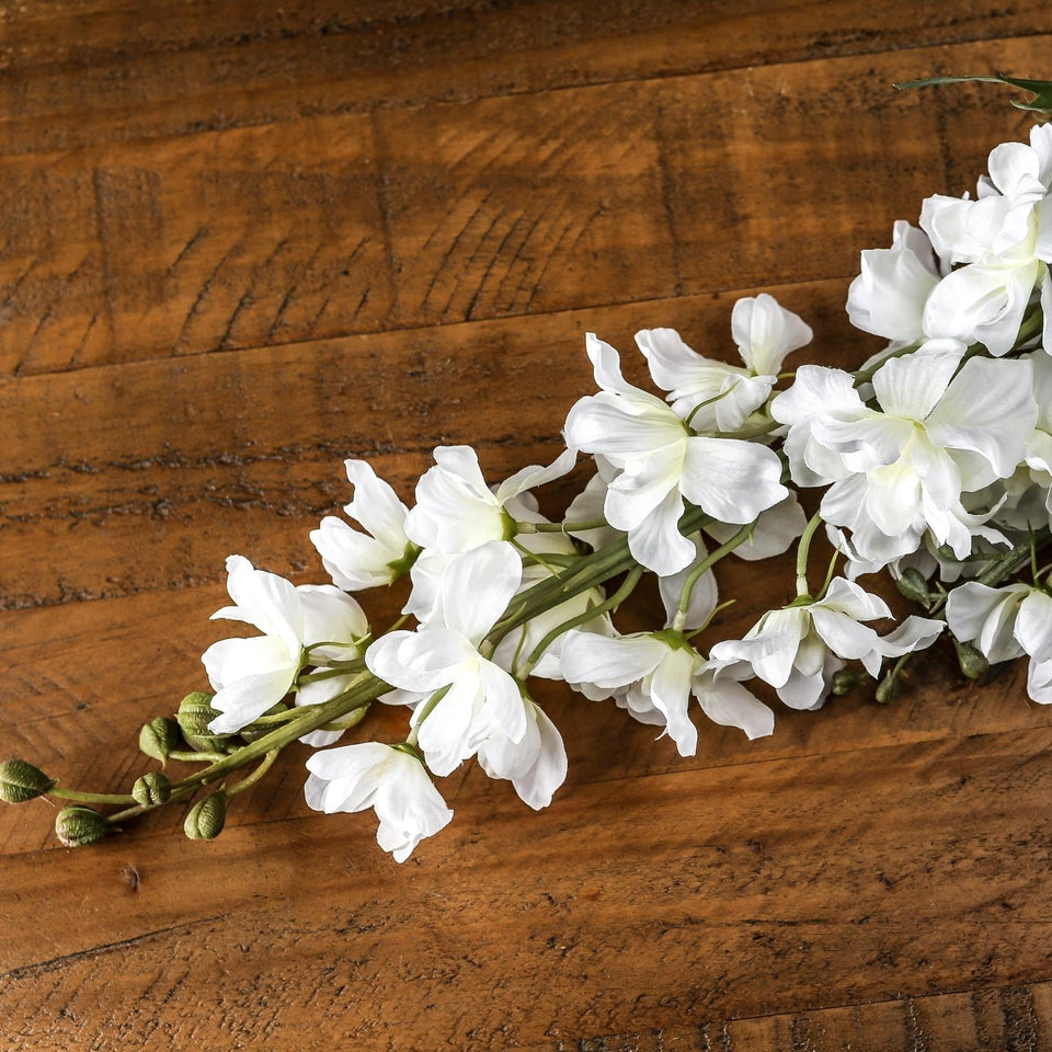 Tall White Delphinium Stem in WHITE
