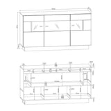 Nata 84 Display Sideboard Cabinet