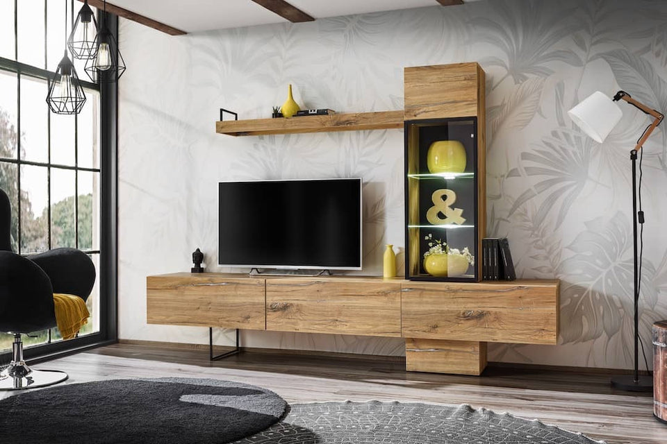 Rise TV Entertainment Media Wall Unit