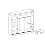 Wenecja Sliding Door Wardrobe 203cm